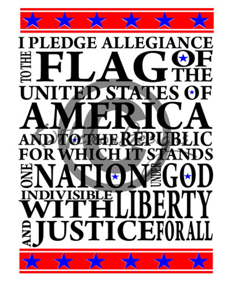 Download Pledge Of Allegiance Svg Dxf File School Svg Flag Svg Star ...