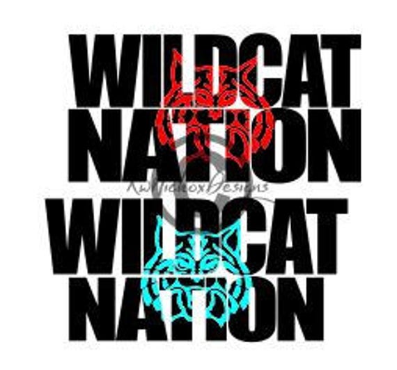 Download Wildcat Nation Svg Wildcat Svg Football Svg Knockout Font Etsy PSD Mockup Templates