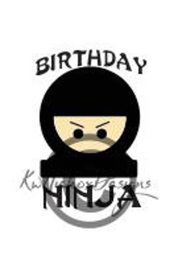 Download Birthday Ninja Svg File Dxf File Ninja Cuttable File Etsy
