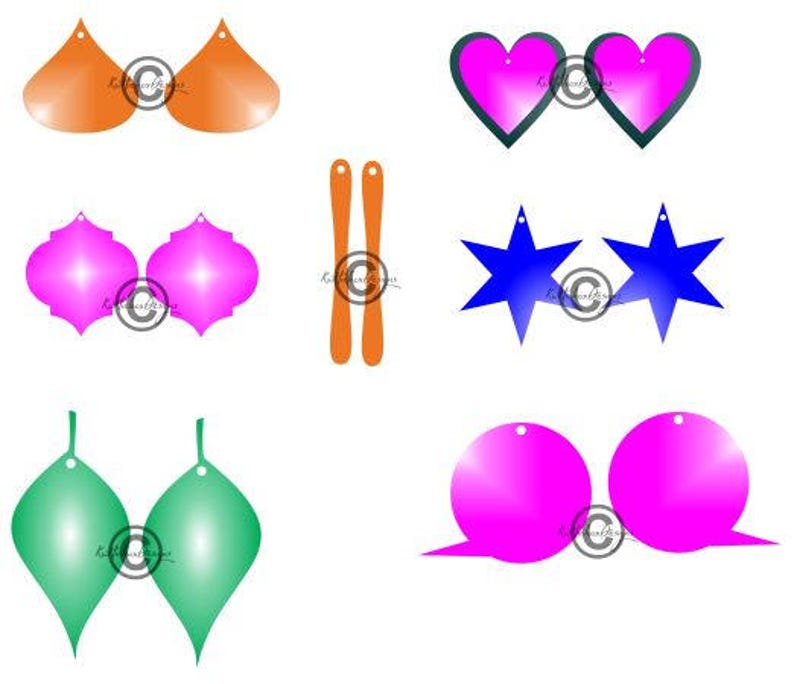 Download Earring Template Svg Monogram Template Svg Shapes Svg | Etsy