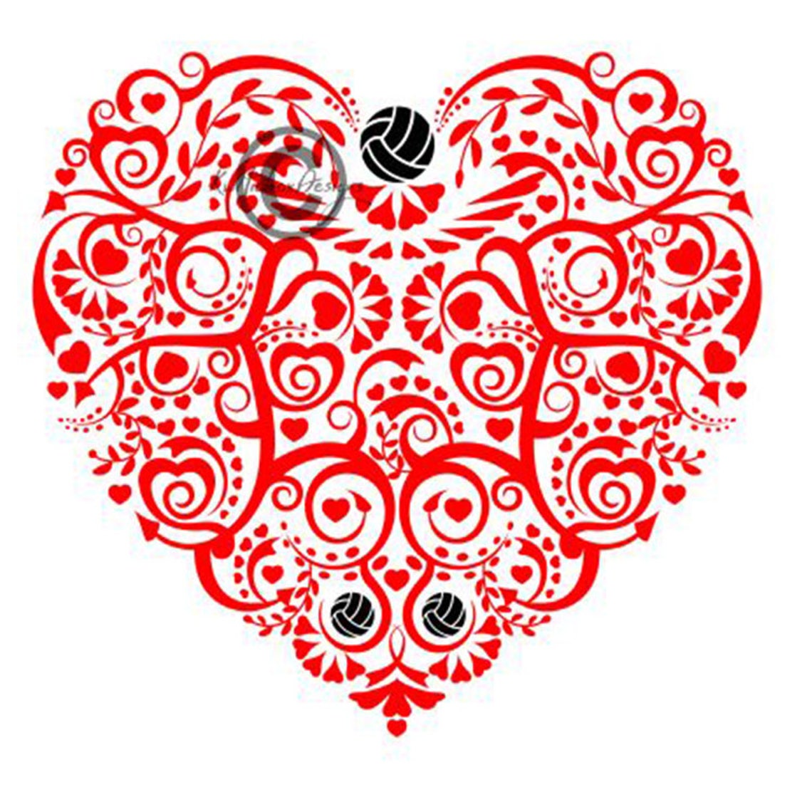 Download Volleyball Svg Volleyball Heart Svg Volley Ball Svg | Etsy