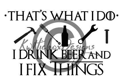 Download Father's Day Svg Eps Dxf File I Drink Beer And Fix | Etsy