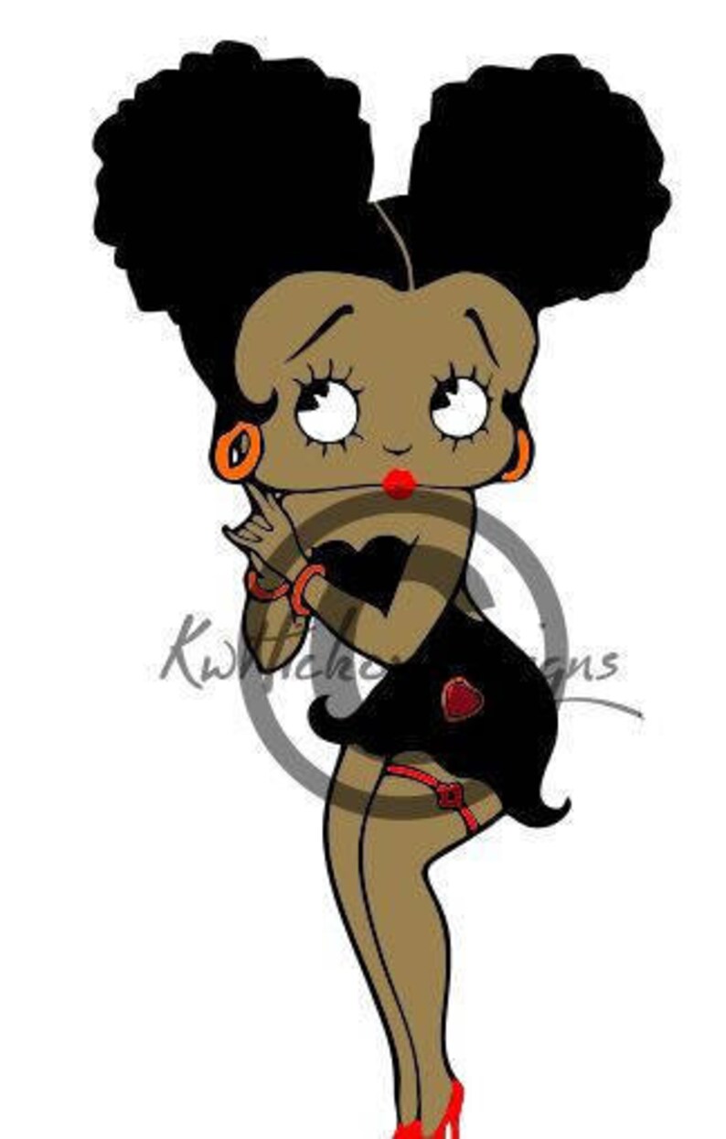 Ethnic Betty Puff Betty Afro Betty Svg File Dxf For Cameo | Etsy