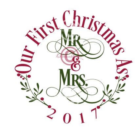 Download Items similar to Mr And Mrs Svg, First Christmas Svg ...