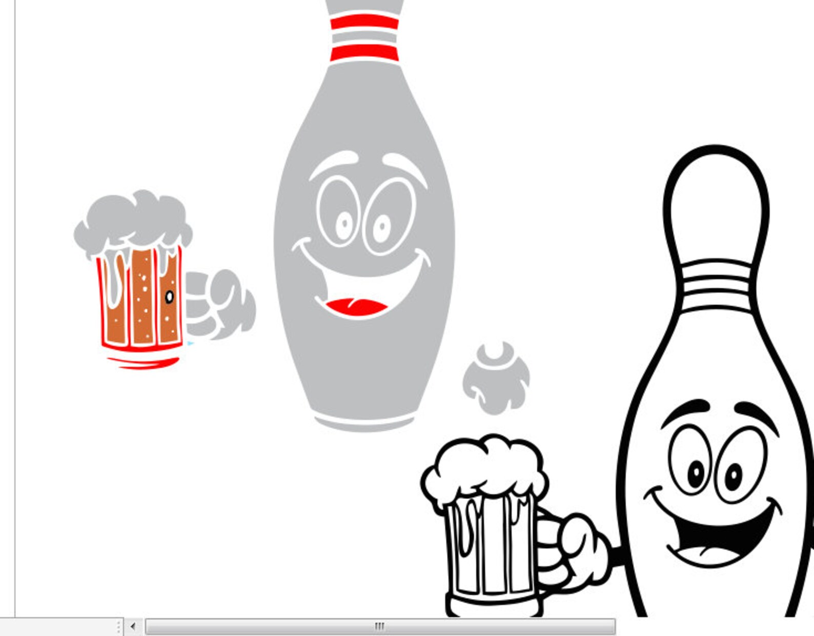 Beer Bowling Svg File Svg File Bowling Pin Svg Etsy