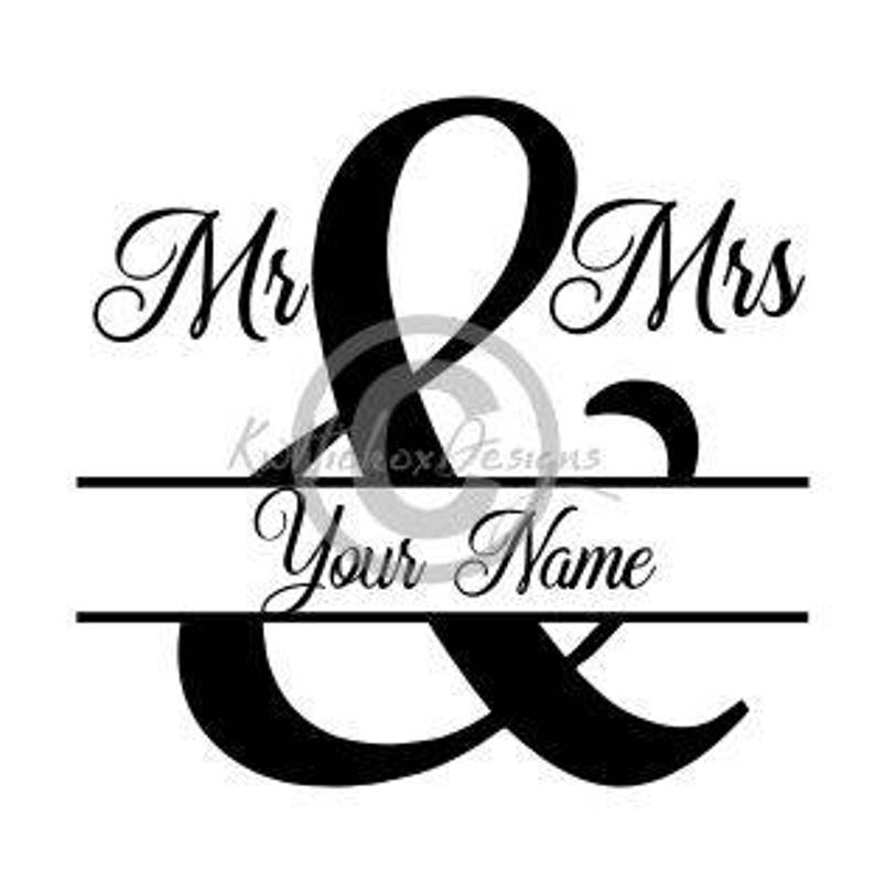 Download Mr And Mrs Split Svg Split Monogram Svg Split Monogram Dxf | Etsy