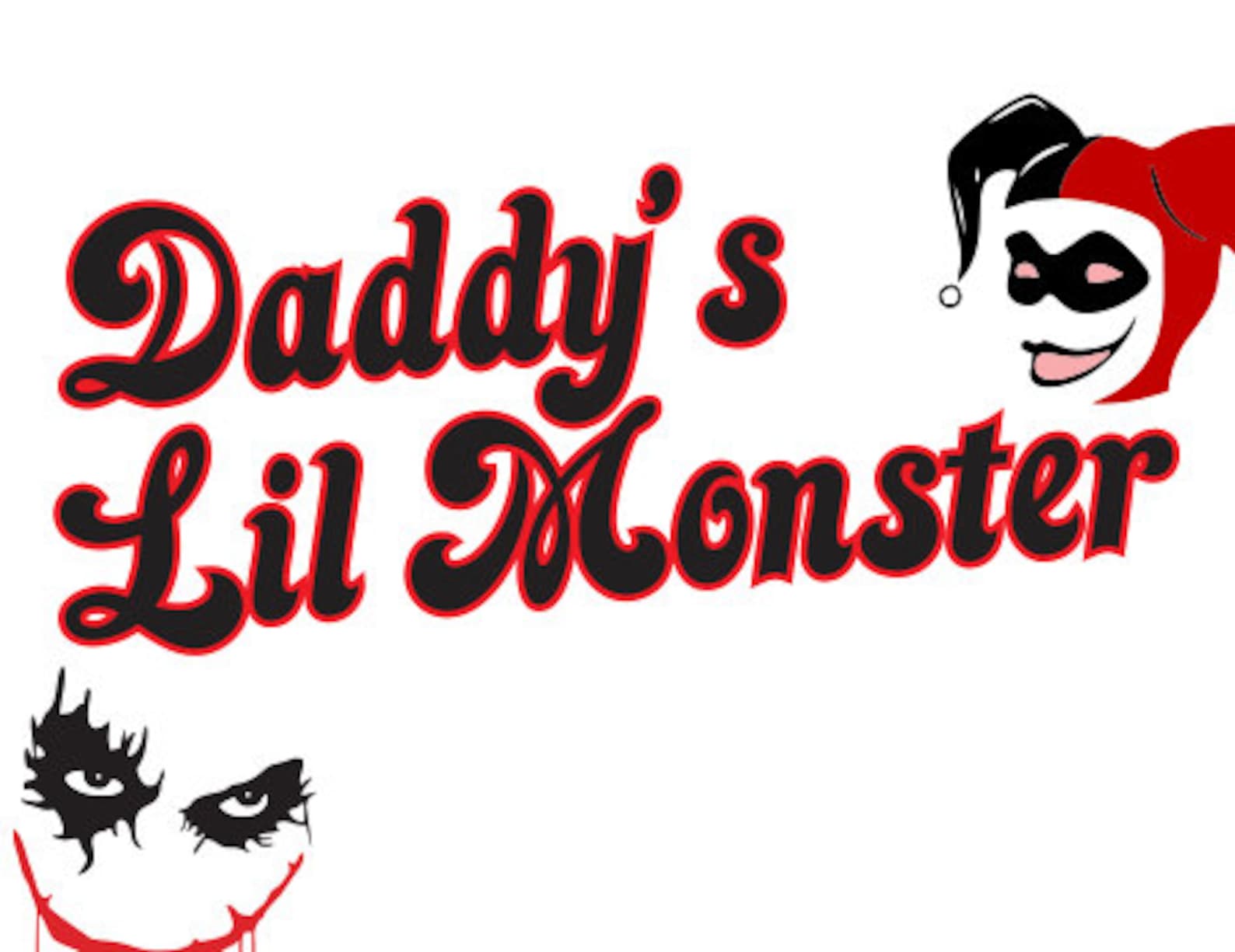 Svg File Daddys Lil Monster Harley Quinn SVG Download Cutting File.