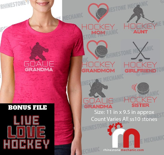 Hockey Family Pack Rhinestone Template Digitial Download