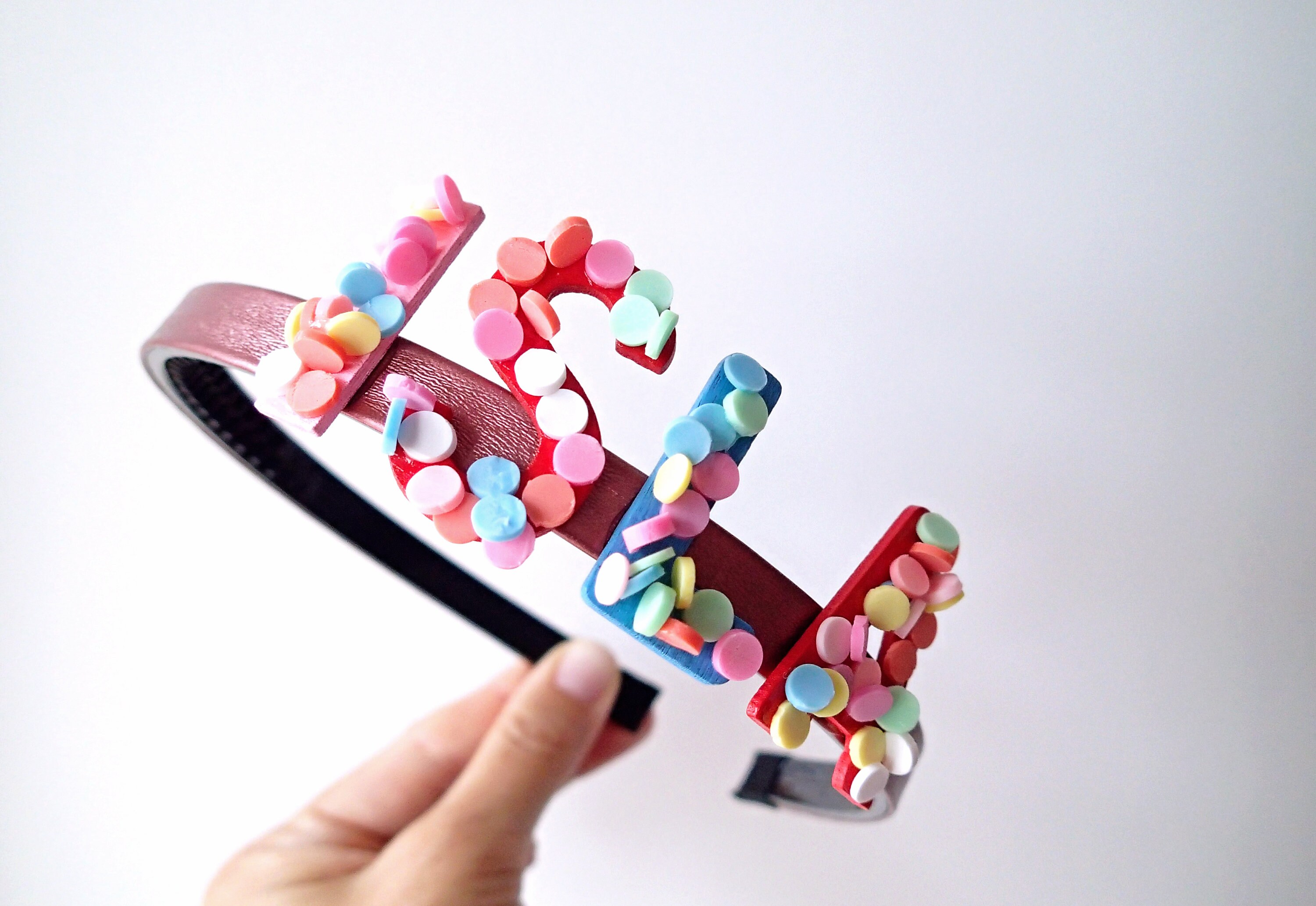 Confetti Headband Personalized Etsy