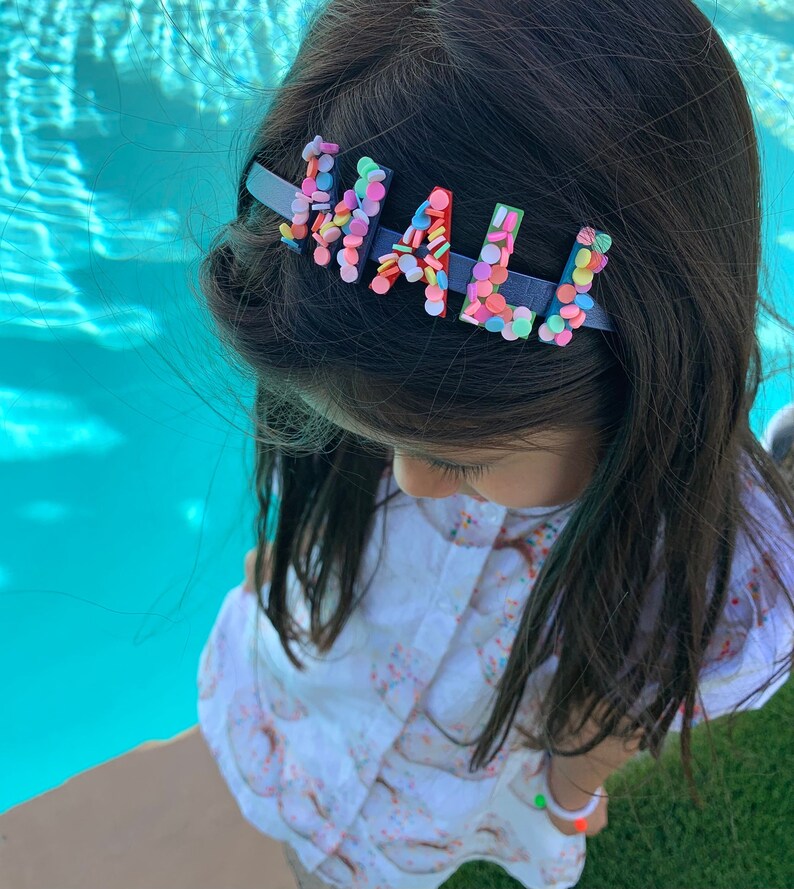 Confetti Headband Personalized Etsy