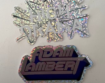 Adam Glambert glitter sticker