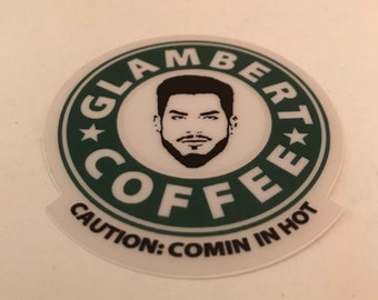 Glambert Coffee sticker label