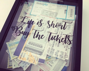 Concert -Ticket Memory Shadow Box