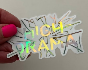 High Drama glass hologram sticker