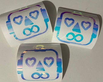 Robot hologram vinyl sticker