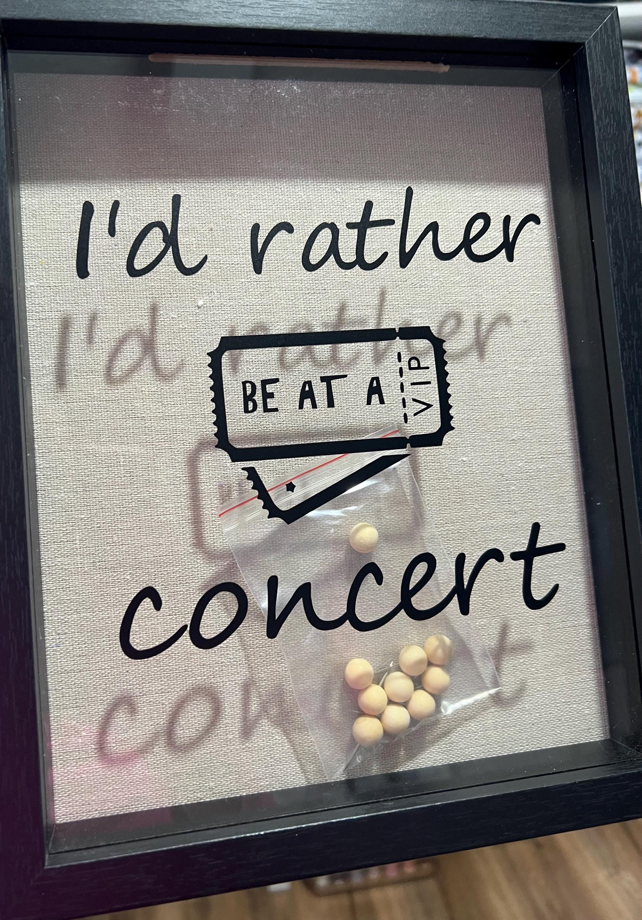 Concert Ticket Memory Shadow Box - Etsy