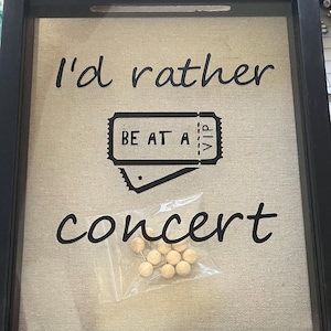 Concert Ticket Memory Shadow Box
