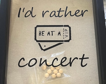 Concert Ticket Memory Shadow Box