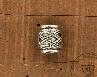Viking Knot Beard Bead: 925 Sterling Silver, Hair Bead 8mm