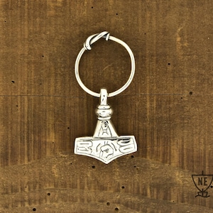 Gotland Thor’s Hammer, Sterling Silver, Historical Viking Jewellery, Viking Reenactment, Pendant with the ring
