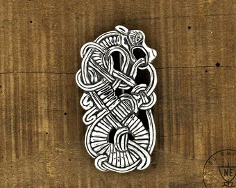 Dragon Brooch: 925 Sterling Silver, Viking Jewellery