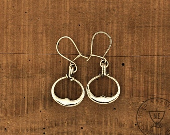 Birka Lunula Earrings, Sterling Silver, Moon jewelry, Viking women jewelry, Historical Viking Jewelry, Handmade Unique Earrings