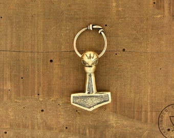 Bronze Thor's Hammer Pendant: Mandemark Viking Jewellery, Handmade Replica