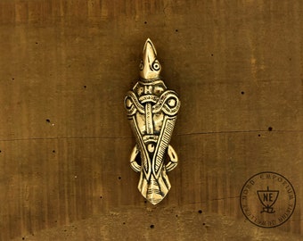 Broche de cuervo de bronce: Réplica de joyería vikinga, Huginn Muninn