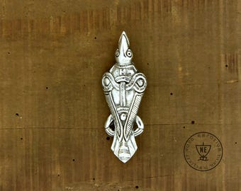 Broche de cuervo: plata de ley 925, réplica de joyería vikinga