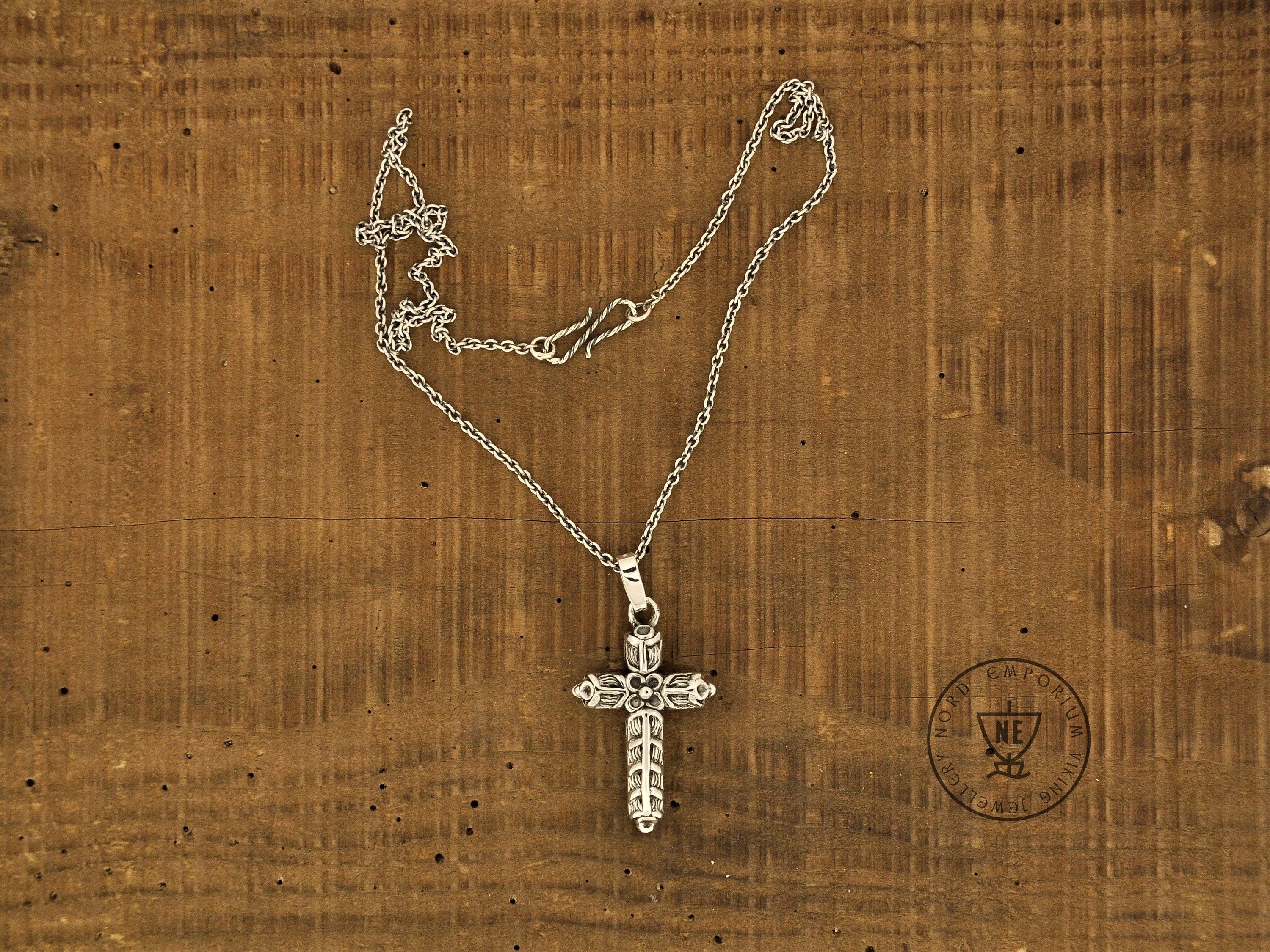 Ragnars Cross Necklace the Vikings Sterling Silver Cross