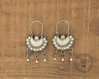 Viking Earrings, Sterling Silver, Viking Woman Jewelry, Handmade Ireland, Viking temple, unique earrings, Viking earrings, Viking Craft