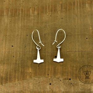 Thor&#39;s Hammer Earrings, Sterling Silver, Norse Jewelry, Thor, Handmade In Ireland, Pagan Jewelry, Nord Emporium