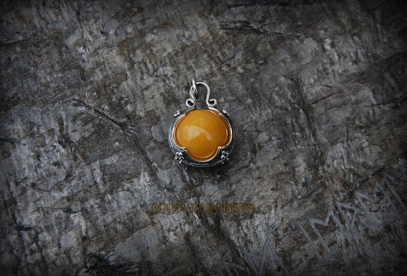 Viking Amber Pendant Sterlig Silver /& Natural Baltic Amber