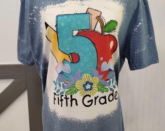 5th Grade School t-shirt; 5th Grade Teacher t-shirt; school t-shirt
