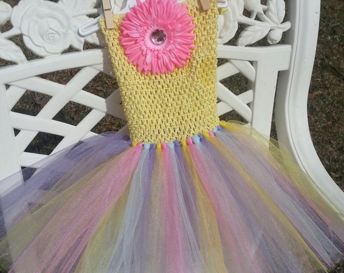 Easter tutu dress with hair bow