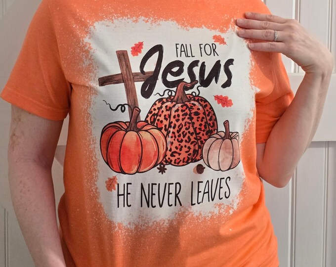 Fall For Jesus T-shirt; Fall t-shirt; pumpkin shirt; autumn t-shirt