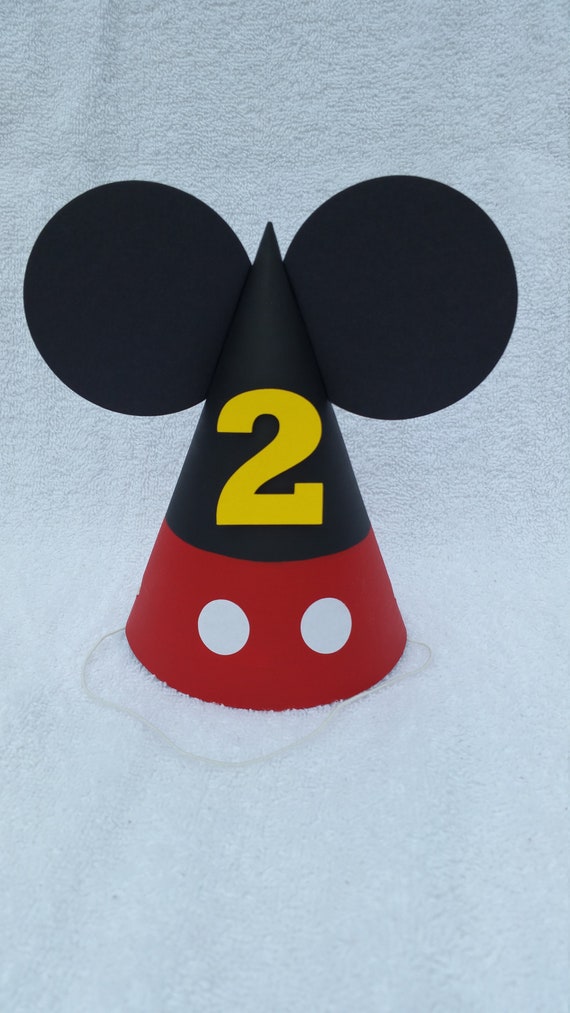 Disney Mickey Mouse Birthday Cake Hat - Red, Blue, Yellow Mickey Mouse Hat Cake Topper - Around the World in 80 Cakes main image 2