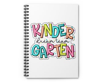 Kindergarten Dream Team Spiral Notebook - Ruled Line