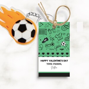 EDITABLE Soccer Valentine Cards, Kids Valentine Cards, Printable Valentine Cards, School Valentine Tags, Soccer, DIY with CANVA