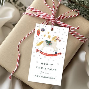 Christmas Perzonalized tags 3 PACK | Merry Christmas Nutcracker tags| DIY family christmas name tags |  Editable in CANVA and Microsoft Word