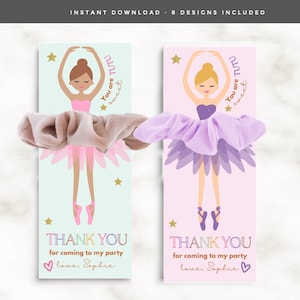 Printable Scrunchie I Ballet Ballerina Tutu Sweet I Scrunchies Favors I  CANVA Instant Download