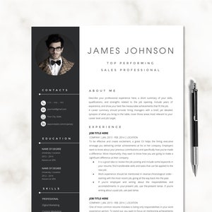 Plantilla para Curriculum Vitae CV y Plantilla de Carta de presentación para WORD