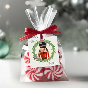 Nutcracker Tags  | Happy Holidays tags Personalized | Editable in CANVA