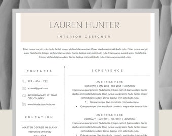 Modern Resume Template with Cover Letter (Instant Download)