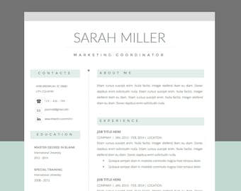 Modern Resume Template: Professional CV + Cover Letter (Instant Download)