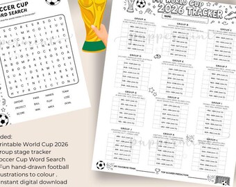 World Cup 2026 Printable Tracker for Kids