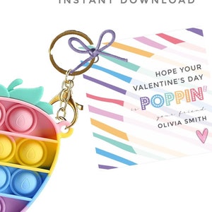 Hope your Valentines Day is Poppin, Pop It Gift Tags, Teacher School Gifts tag,  Happy Valentine, Pop It, INSTANT DOWNLOAD