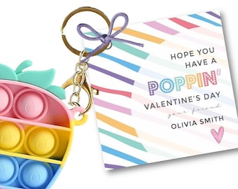 Valentines Pop It Gift Tags, Personalized Pop it Tag, Teacher School Gifts tag,  Happy Valentine, Pop It, INSTANT DOWNLOAD