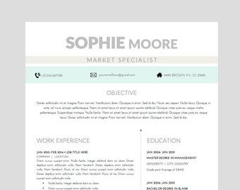 Classic Resume Template with Cover Letter for Word (Instant Download)