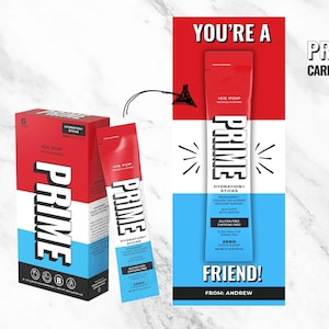 Prime Cards, PRIME Cards for Hydration Sticks , Prime Friend, School Printable |  Editable in CANVA